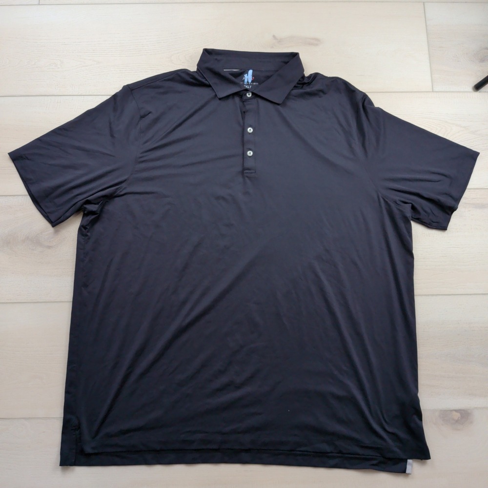 Johnnie-O Huron Featherweight Polo Shirt Black Mens 3XLT Stretch Golf